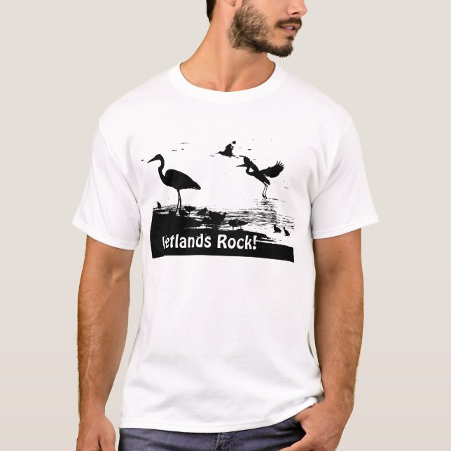 Rocha dos pantanais! T-shirt das silhuetas (Frente)