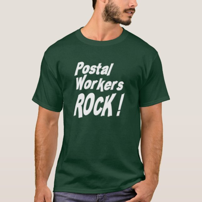 Rocha dos trabalhadores postais! T-shirt (Frente)