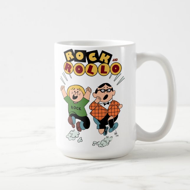 Rocha e caneca de café de Rollo (15 onças. (Direita)