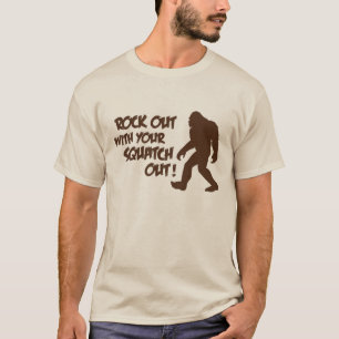 Rocha para fora com sua de Squatch camisa para