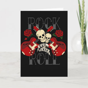 Rocha & rolo para sempre! - Cartão do aniversári