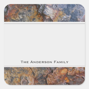 Rocha suja da geologia com etiqueta do texto