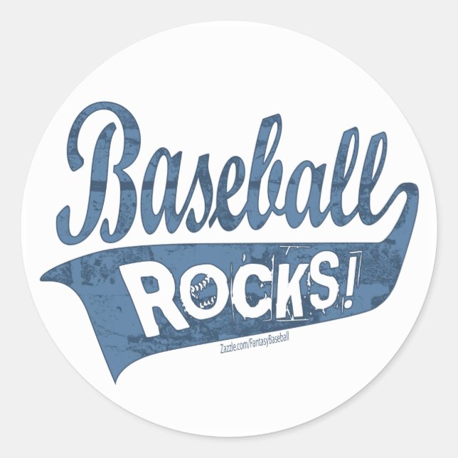 Rochas de Baseball! Adesivo (Frente)