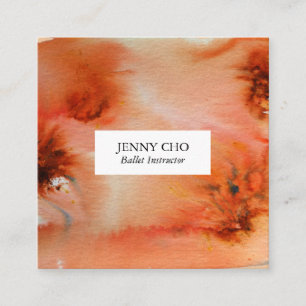 Rochas e salpicos de água cartão de visita quadrad