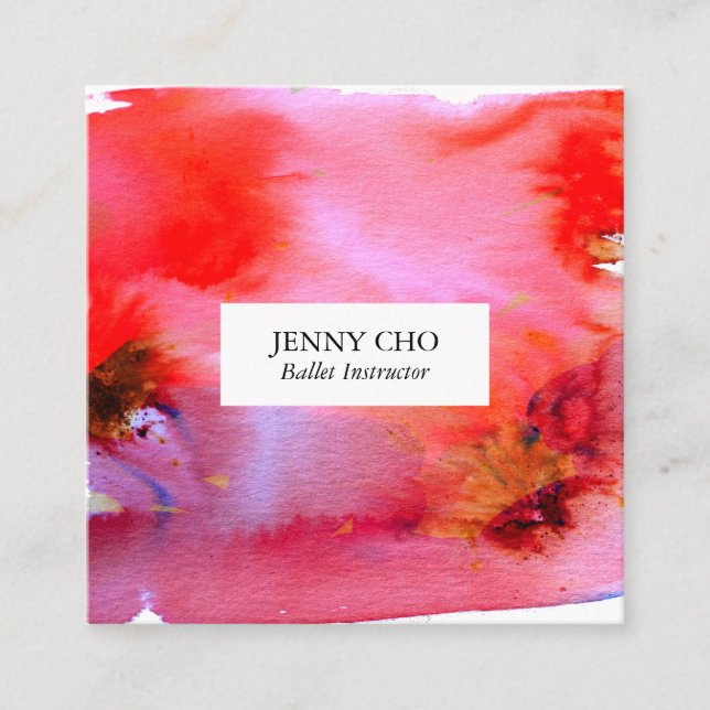 Rochas e salpicos de água cartão de visita quadrad (Frente)