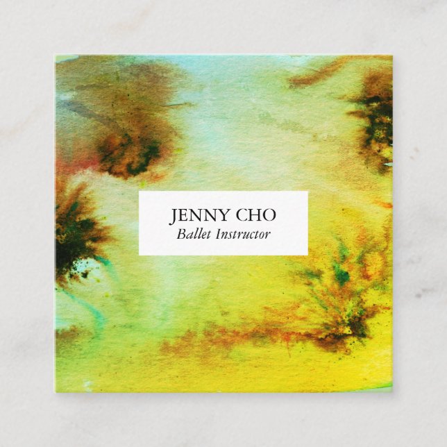 Rochas e salpicos de água cartão de visita quadrad (Frente)