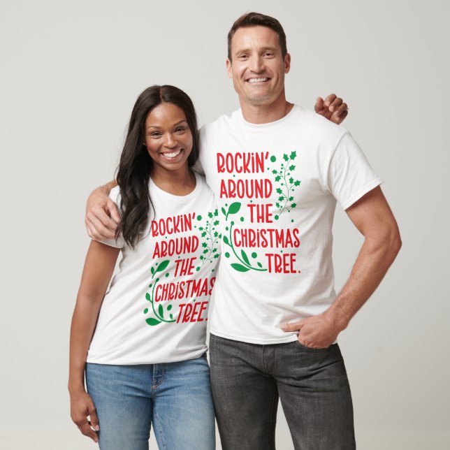 Rochas Na Árvore De Natal T-Shirts De Natal (Unissex)
