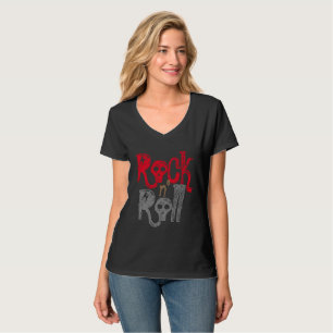 Rock and Roll   Black Rock n Roll T-shirt Design
