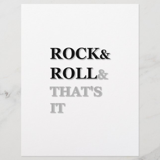 Rock and Roll E Só Isso (Frente)