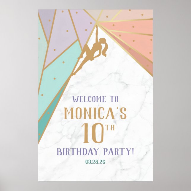 Rock Climbing Welcome Poster (Frente)