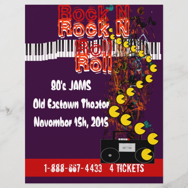 Rock N Roll Flyer 80s Jam (Frente)
