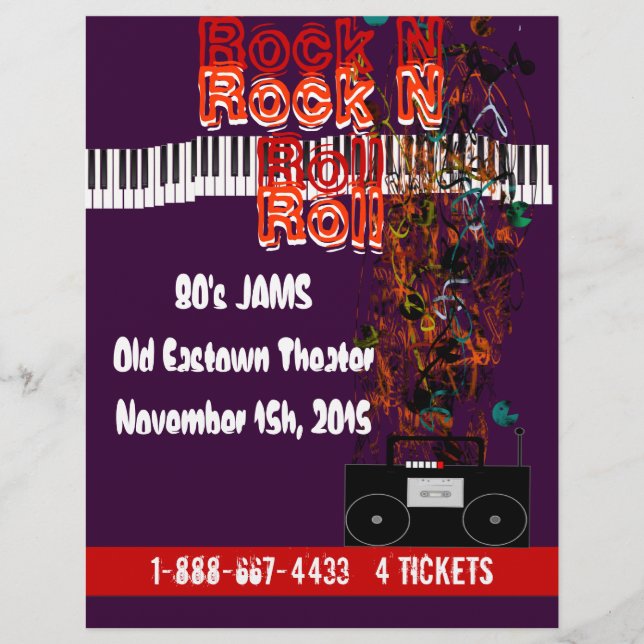 Rock N Roll Flyer 80s Jam (Frente)