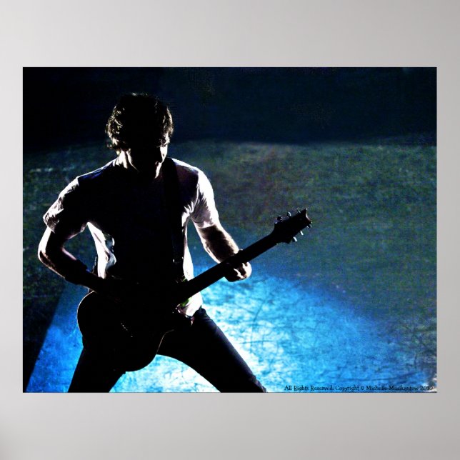 ROCK N ROLL SILHOUETTE POSTER nº 2. rock on! (Frente)