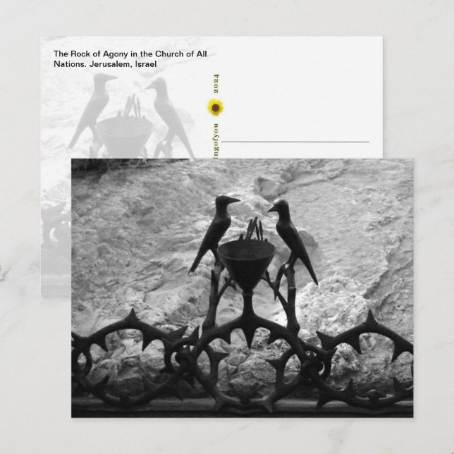 Rock of Agony, Jerusalem, Israel - Cartão postal B (Frente/Verso)
