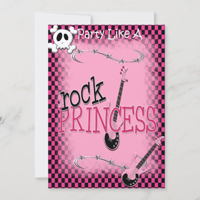 Rock Princess - Convite (Frente)