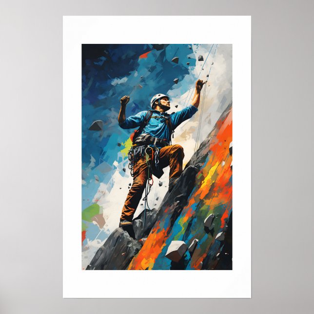 Rock Sport Escalar Wall Climtic Paint Poster (Frente)