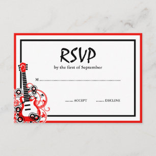 Rock Star Guitar Red Black RSVP