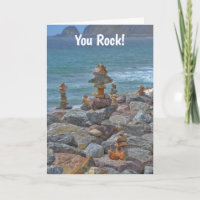 Rock You Rocks Beach - Cartão de aniversário diver
