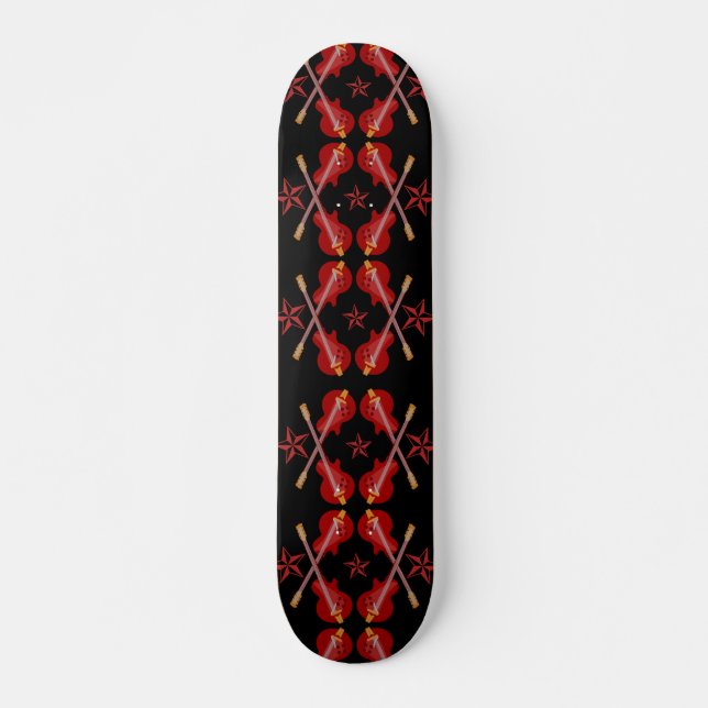 Rockabilly Argyle Skateboard (Frente)