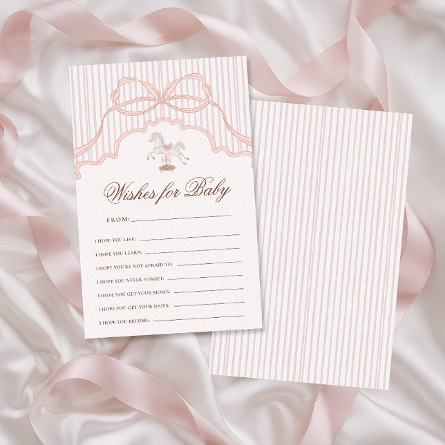 Rocking Horse Wishes For Baby Advice Game Card (Criador carregado)