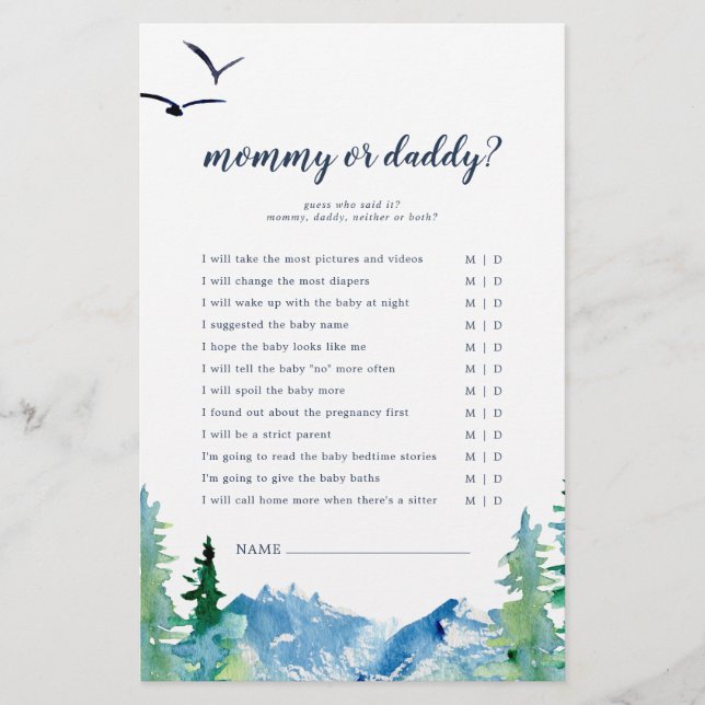 Rocky Mountain Mamãe ou jogo de Pai (Frente)