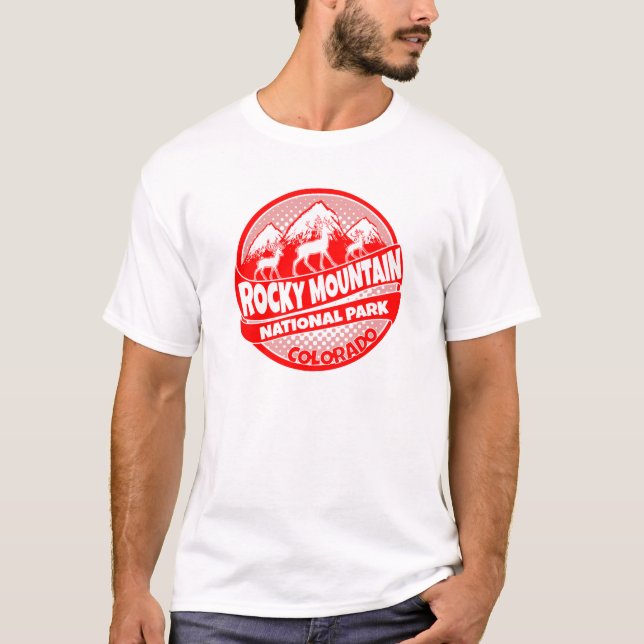 Rocky Mountain Park - Camisa vermelha do logótipo  (Frente)