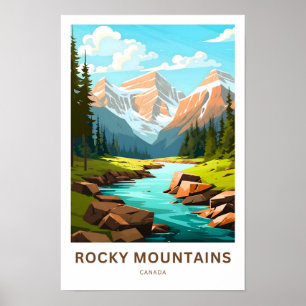 Rocky Mounts Canada Viagem Impressão