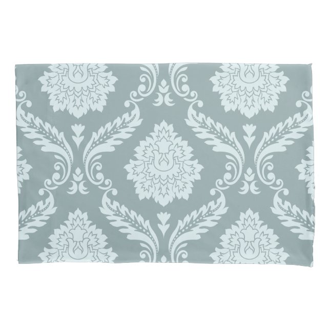 Rococo Damask Lg Pattern Duck Egg Blue+Teal (Frente)