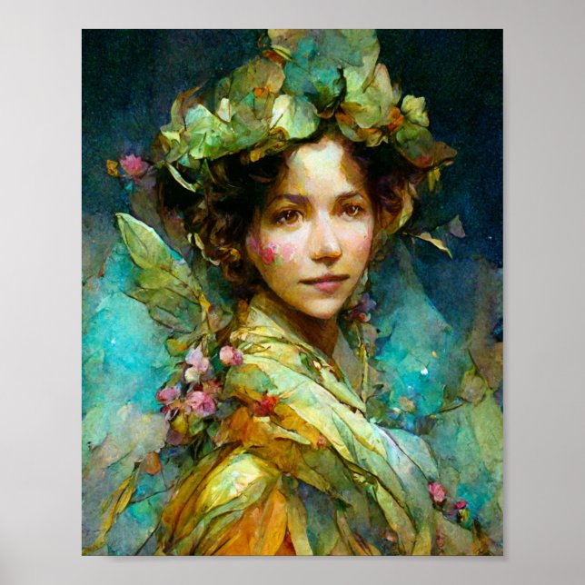 Rococo Fairy Fantasy Art Poster (Frente)