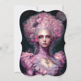 Rococo Lady Fantasy Queen Flat Card