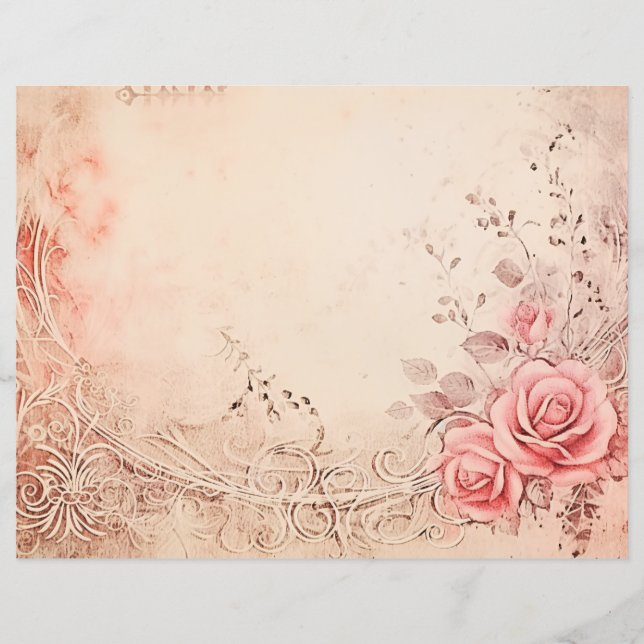 Rococo Love - Letra Scrapbook Paper (Frente)