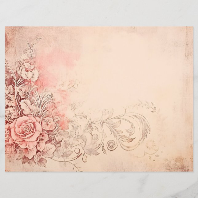 Rococo Love - Letra Scrapbook Paper (Frente)