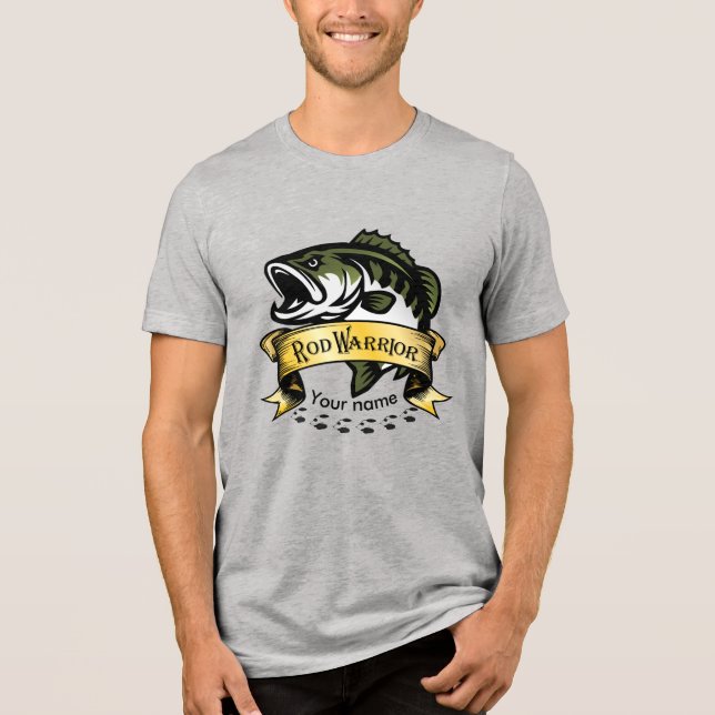 "Rod Warrior" camiseta personalizada de pesca espo (Frente)