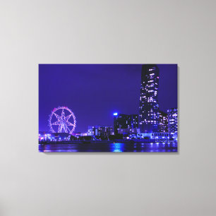 Roda Estrela Melbourne com Arte de Canvas Noturna