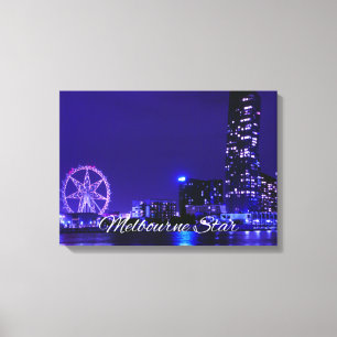 Roda Estrela Melbourne com Arte de Canvas Noturna