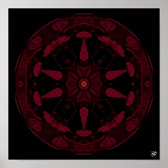 Roda Pagan v2 - poster de padrões de de pareidolia (Frente)