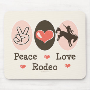 Rodeio Mousepad do amor da paz