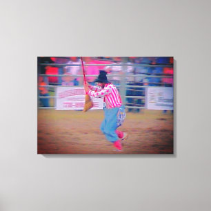 Rodeo Palhaço Canvas Arte