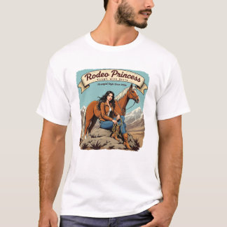 Rodeo Princess T-Shirt Design - Negrito e Na moda