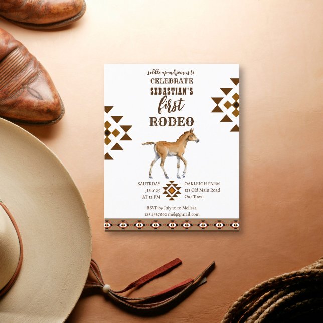 Rodeo, sudoeste, cowboy convite orçamental (Criador carregado)