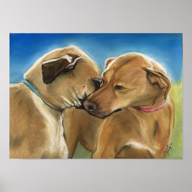 Rodesian Rigeback Dog Art Impressão (Frente)