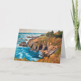 Rodovia Costeira no Cartão de Saudação Garrapata