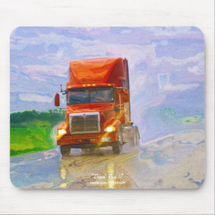 Rodovia Vermelha Dirigindo no Mousepad de Arte Chu