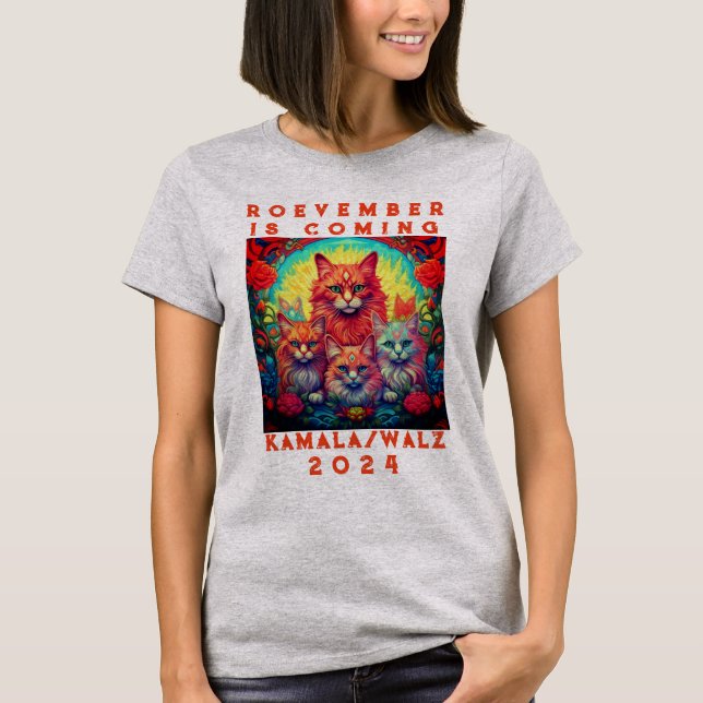 Roevember Está Vindo Cats T-Shirt (Frente)