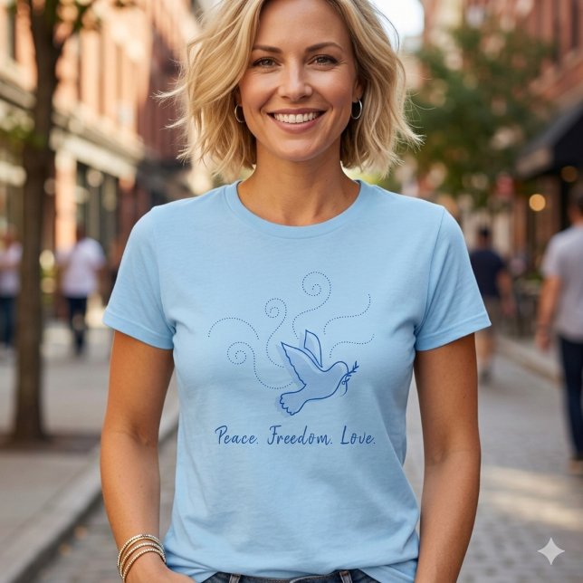 Rola da Paz. Paz. Liberdade. Amor. T-Shirt (Criador carregado)