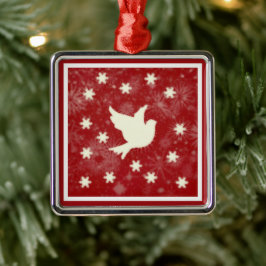 Rola e flocos de neve ornamento de metal