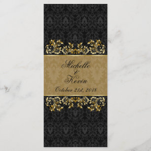 Rolamentos de ouro de folhas, Menu damasco preto