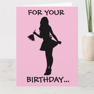 ROLEPLAY BIRTHDAY FRANCÊS MAID GREETING CARTÃO