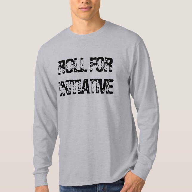 Roll para Iniciativa Dungeons Dragon T-Shirt (Frente)
