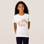 Roller Skating Birthday Personalized T-Shirt<br><div class="desc">Menina Roller Pregando Camiseta de Aniversário. Correspondência de itens em nosso Design de Grupo de Partes Cava da Loja</div>